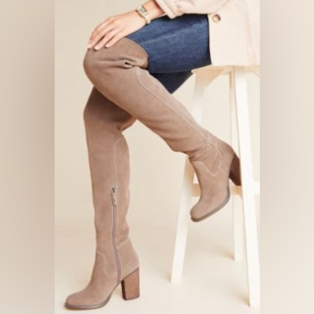 Kelsi Dagger Logan Taupe Over The Knee Boot- 9.5